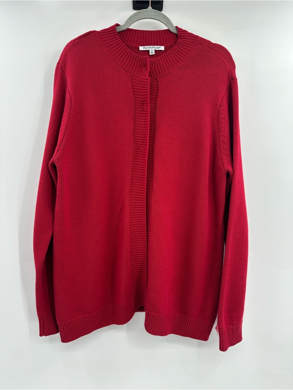 NorthStyle Red Semi Open-Front Women's Cardigan